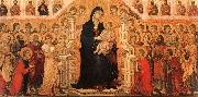 Duccio di Buoninsegna Madonna and Child Enthroned with Angels and Saints Spain oil painting reproduction